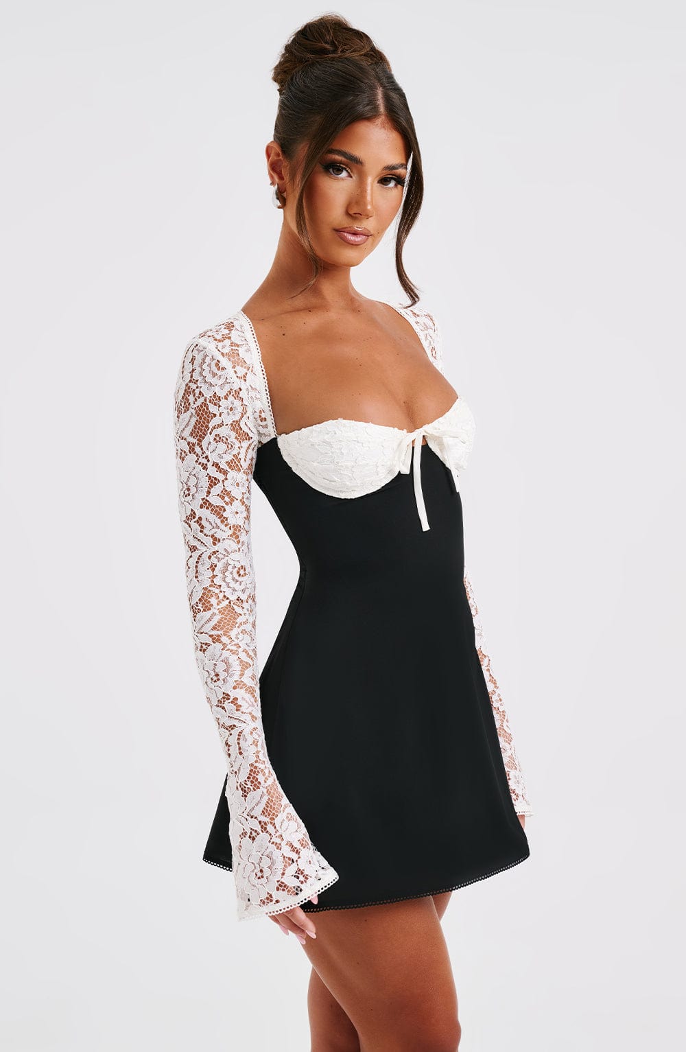 Abito Mini Jacinta Nero/Bianco
