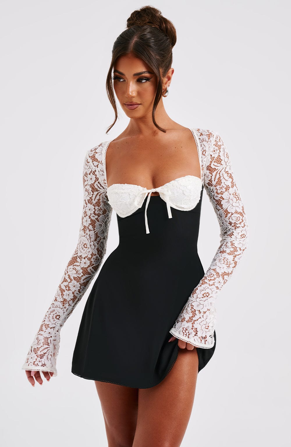 Abito Mini Jacinta Nero/Bianco