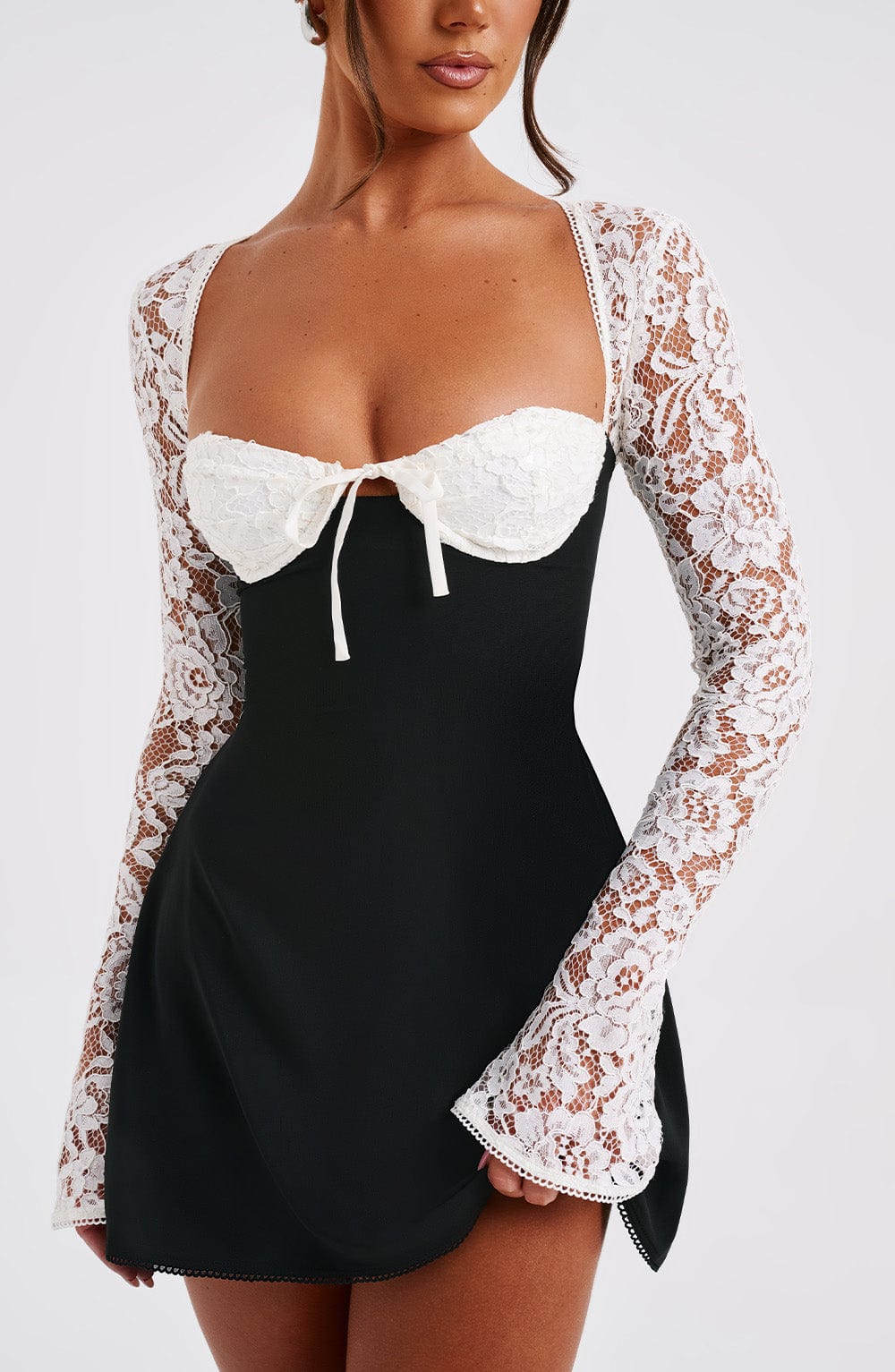 Abito Mini Jacinta Nero/Bianco