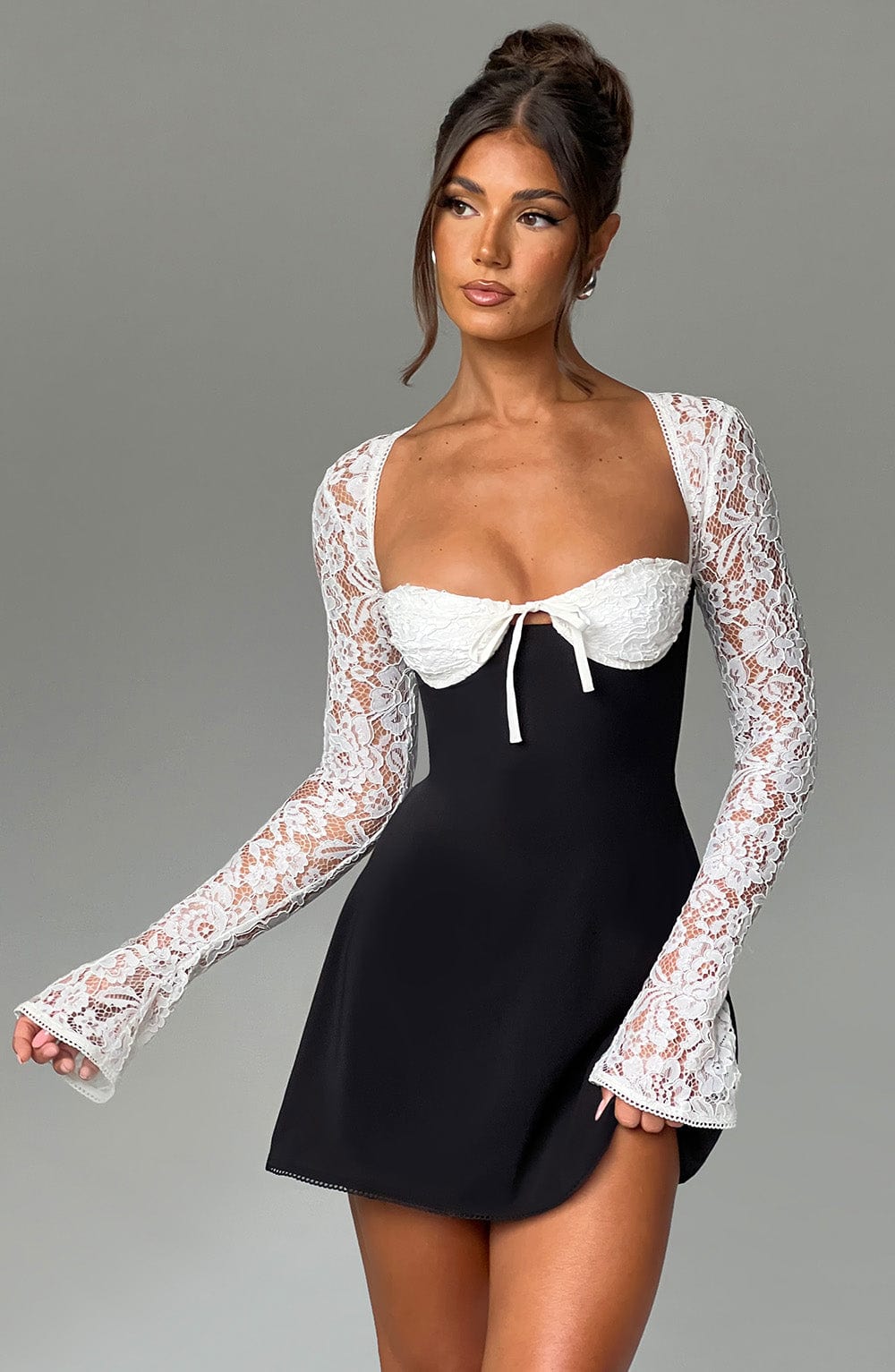 Abito Mini Jacinta Nero/Bianco