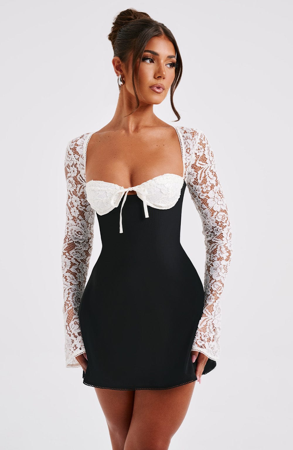 Abito Mini Jacinta Nero/Bianco