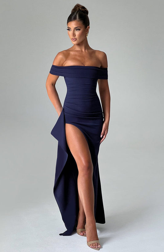 Abito Maxi Blu Navy Donna