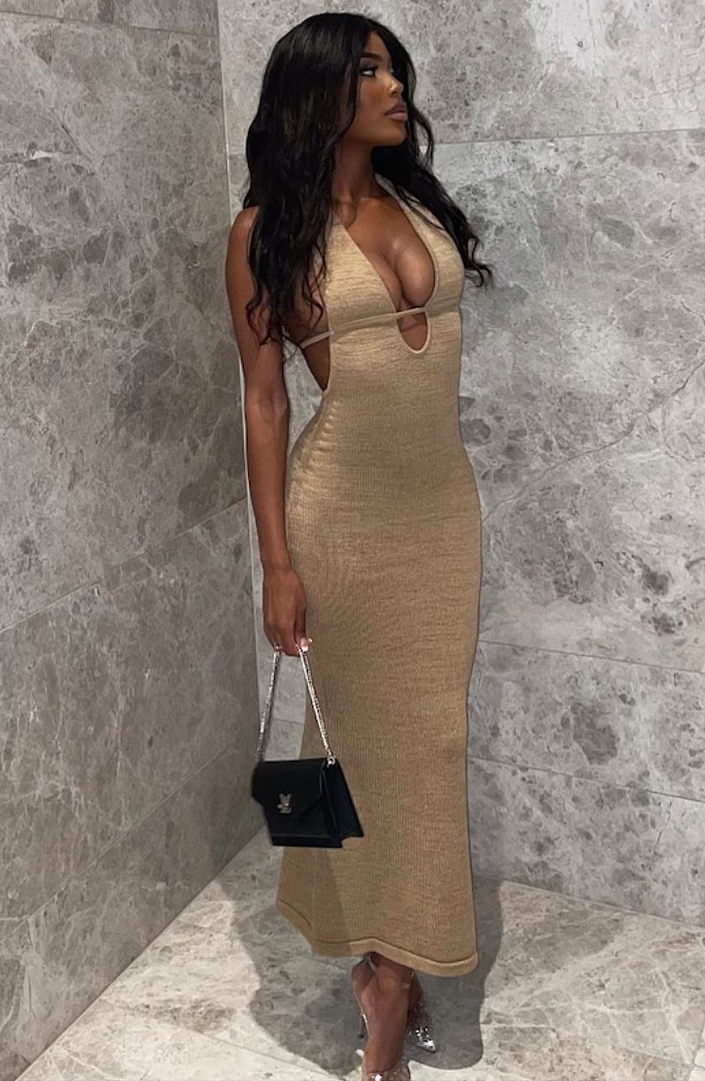 Abito Maxi Beige Lilliana