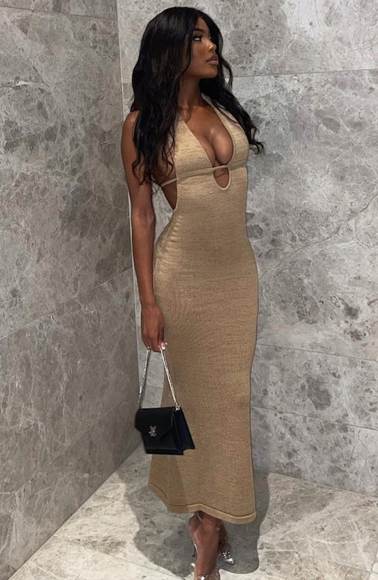 Abito Maxi Beige Lilliana