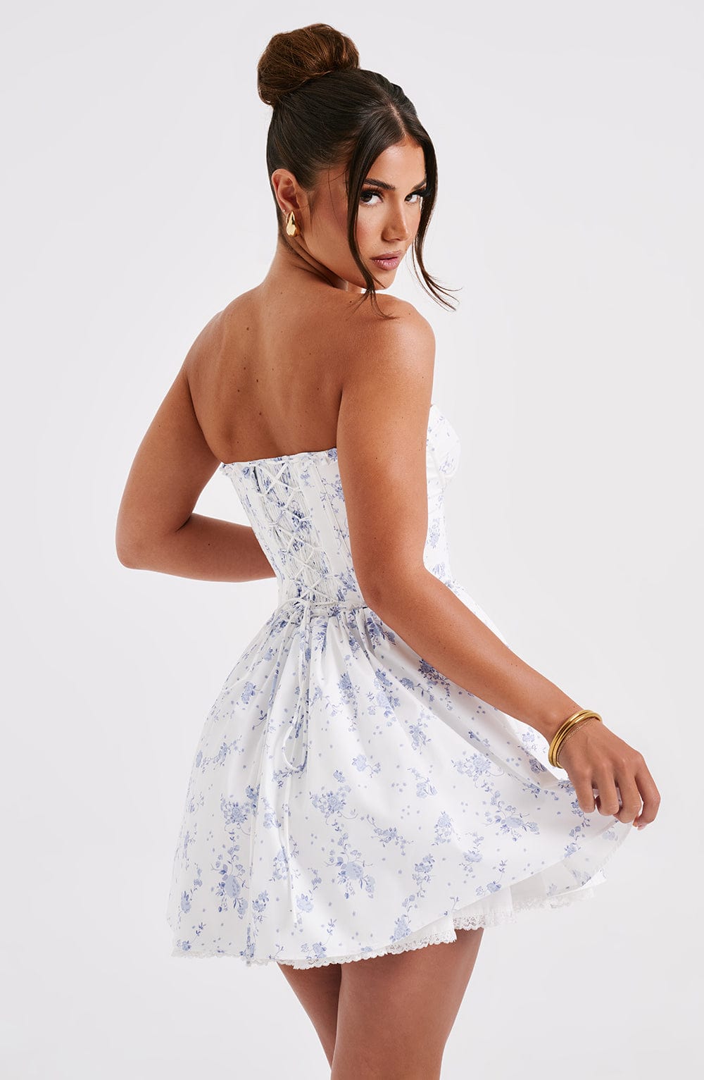 Abito Mini Maeve - Stampa Ditsy Blu, Elegante e Fresco