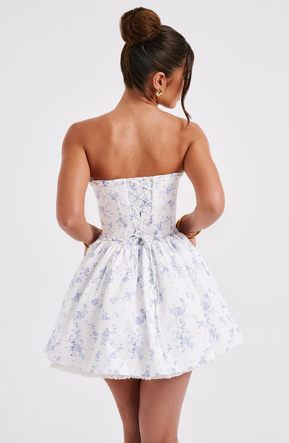 Abito Mini Maeve - Stampa Ditsy Blu, Elegante e Fresco