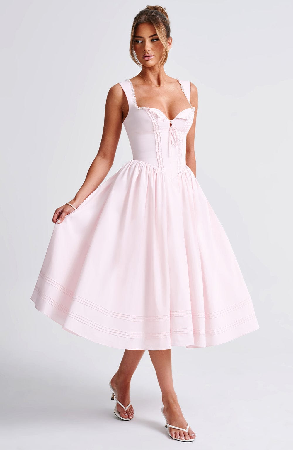 Abito Marlena Midi Rosa
