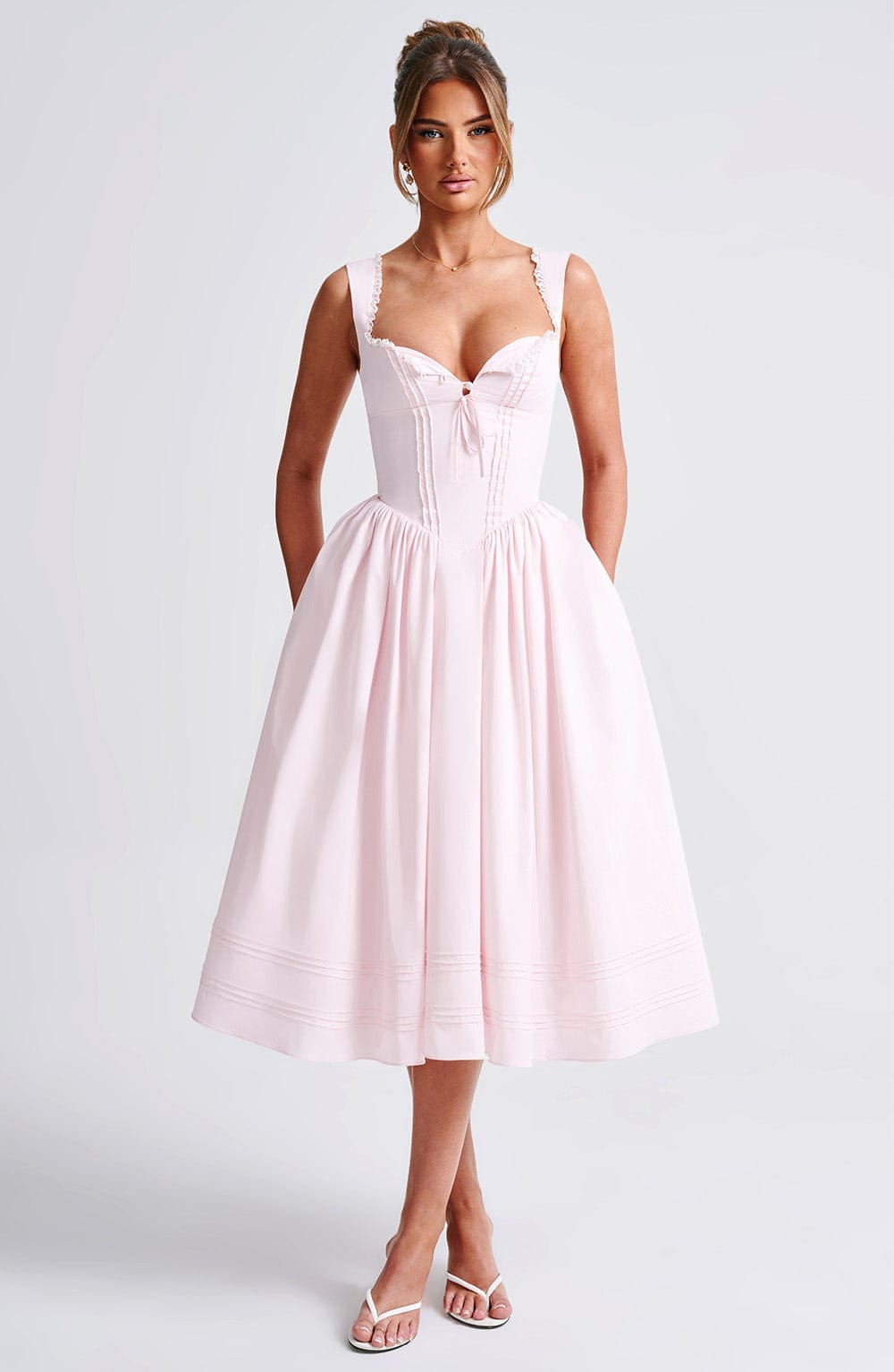 Abito Marlena Midi Rosa