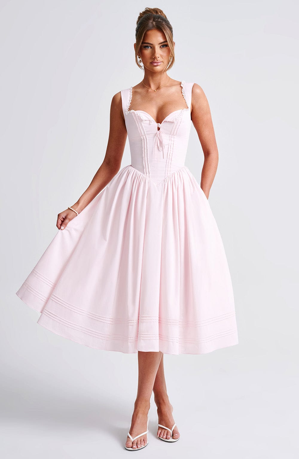 Abito Marlena Midi Rosa