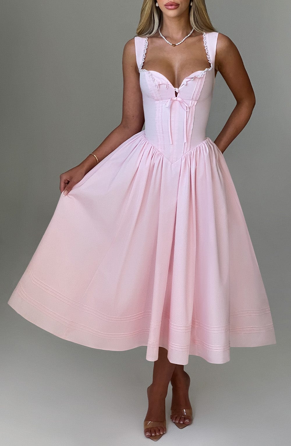 Abito Marlena Midi Rosa