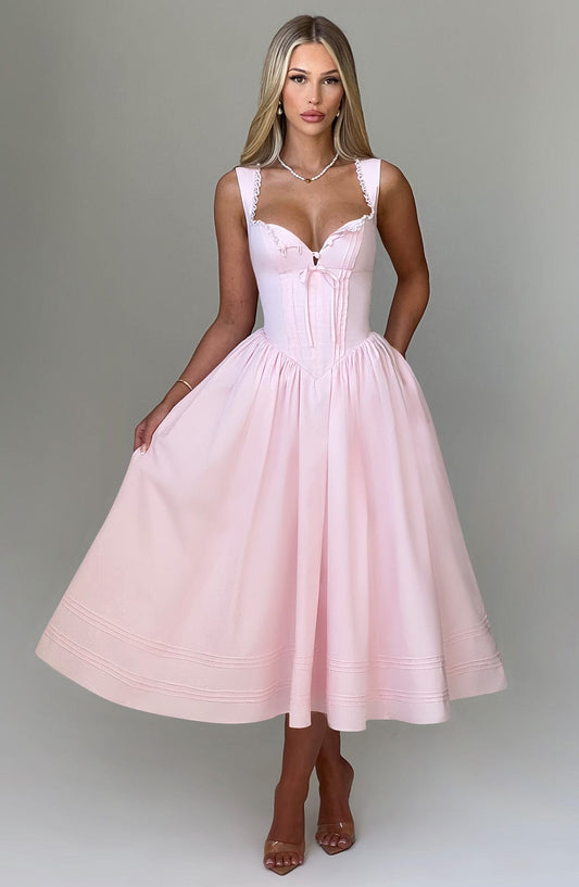 Abito Marlena Midi Rosa