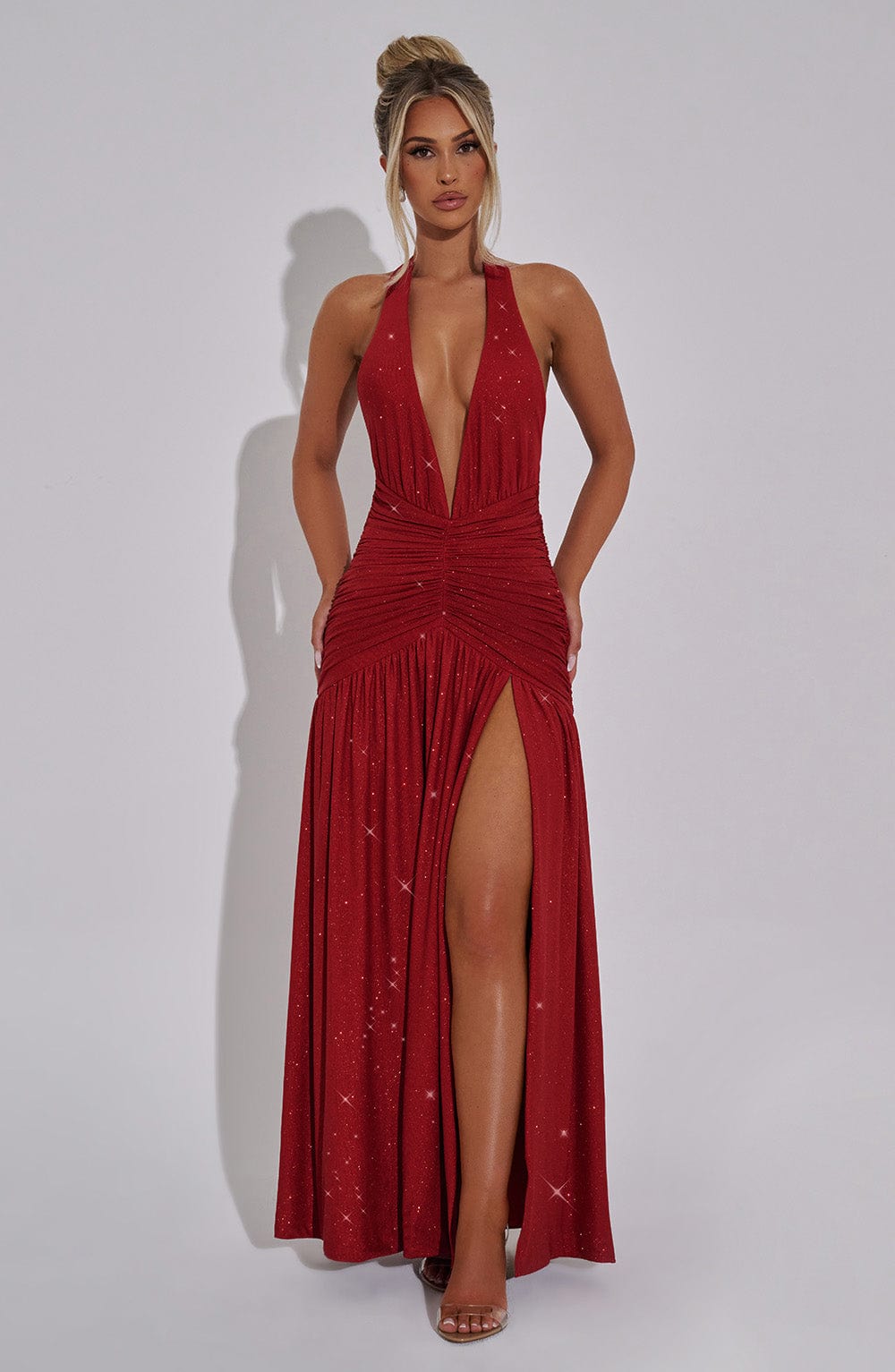 Abito Maxi Melania - Scintillio Rosso