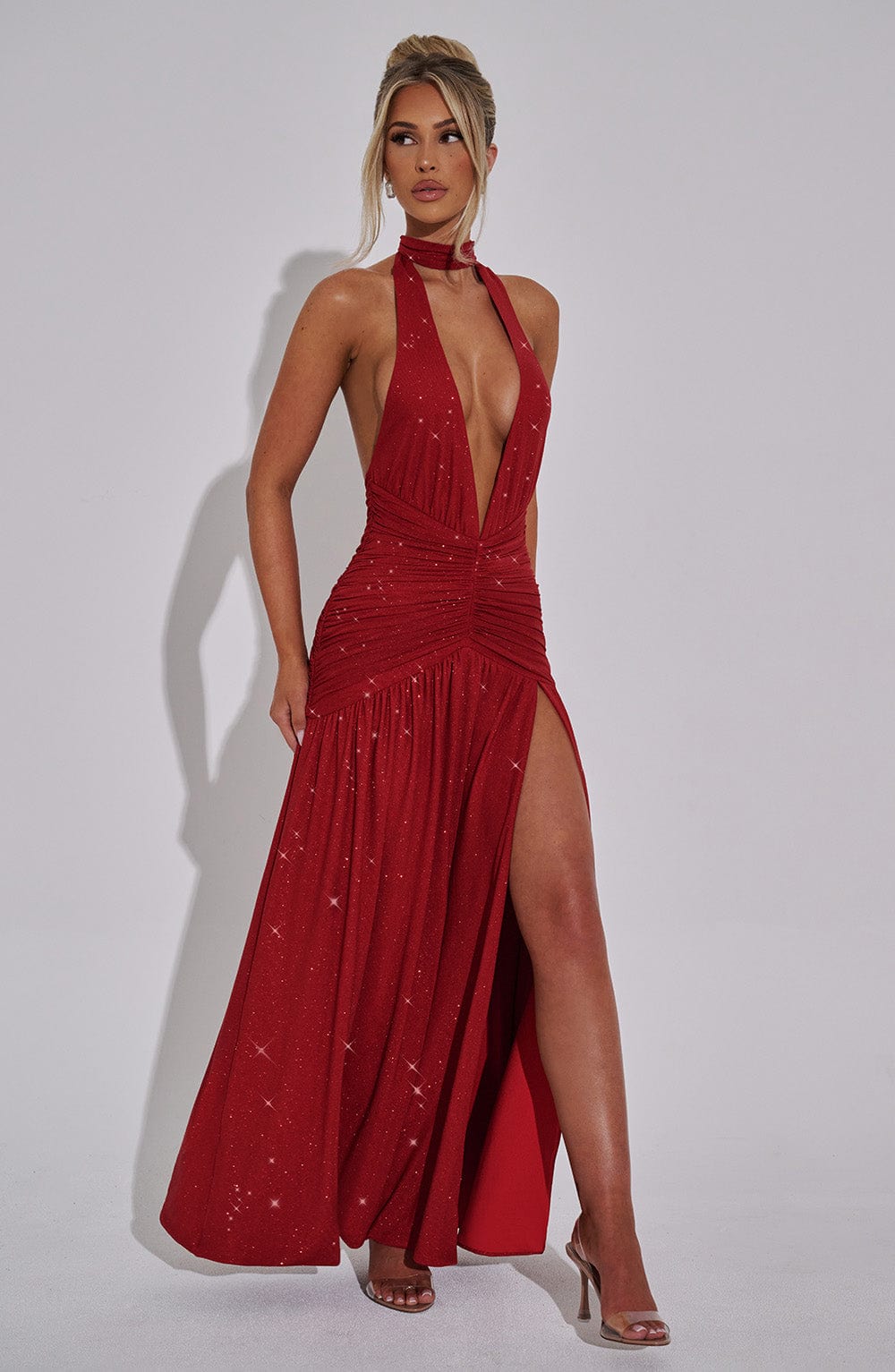 Abito Maxi Melania - Scintillio Rosso