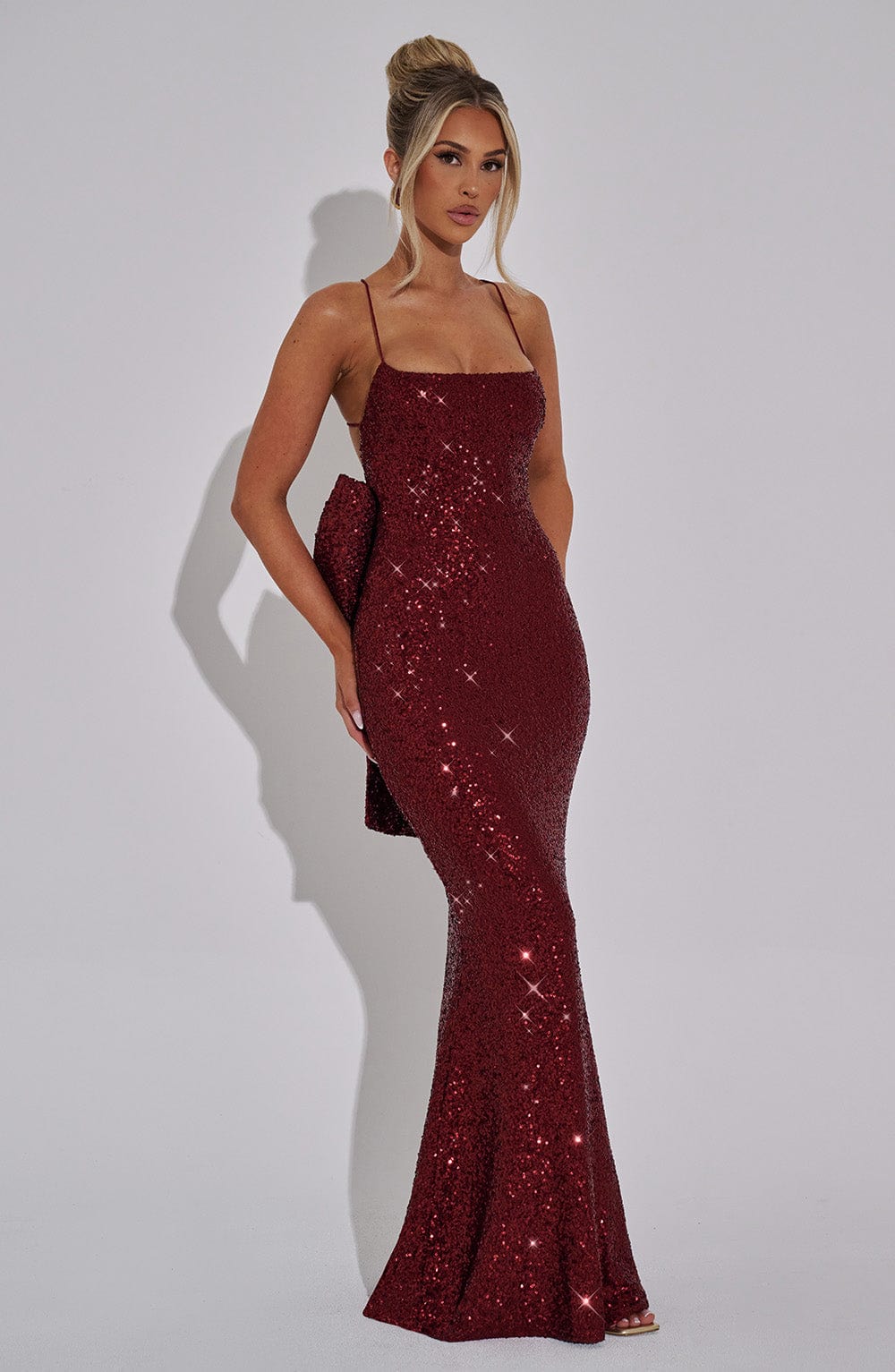 Abito Maxi in Vino Meridith