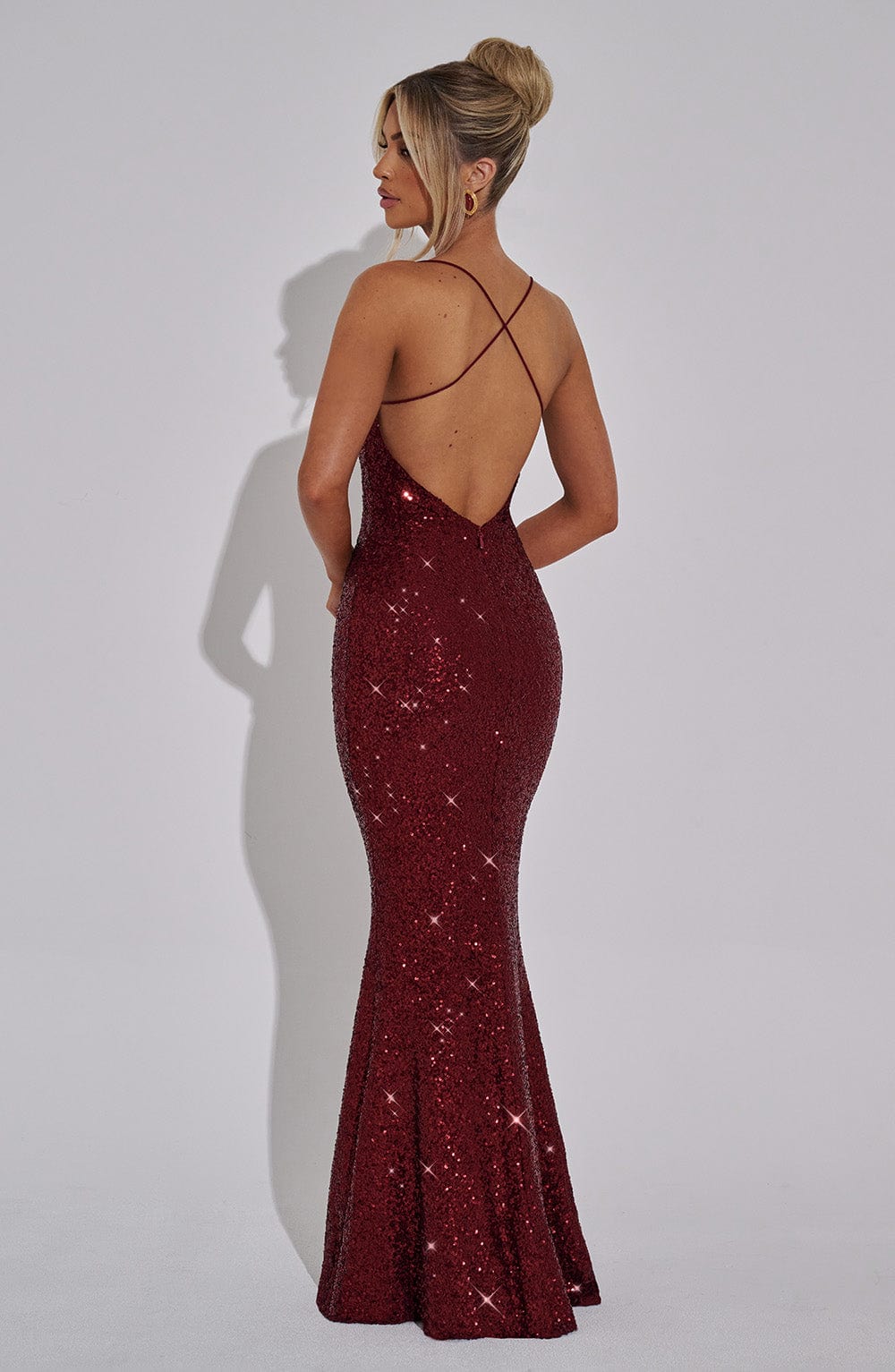 Abito Maxi in Vino Meridith