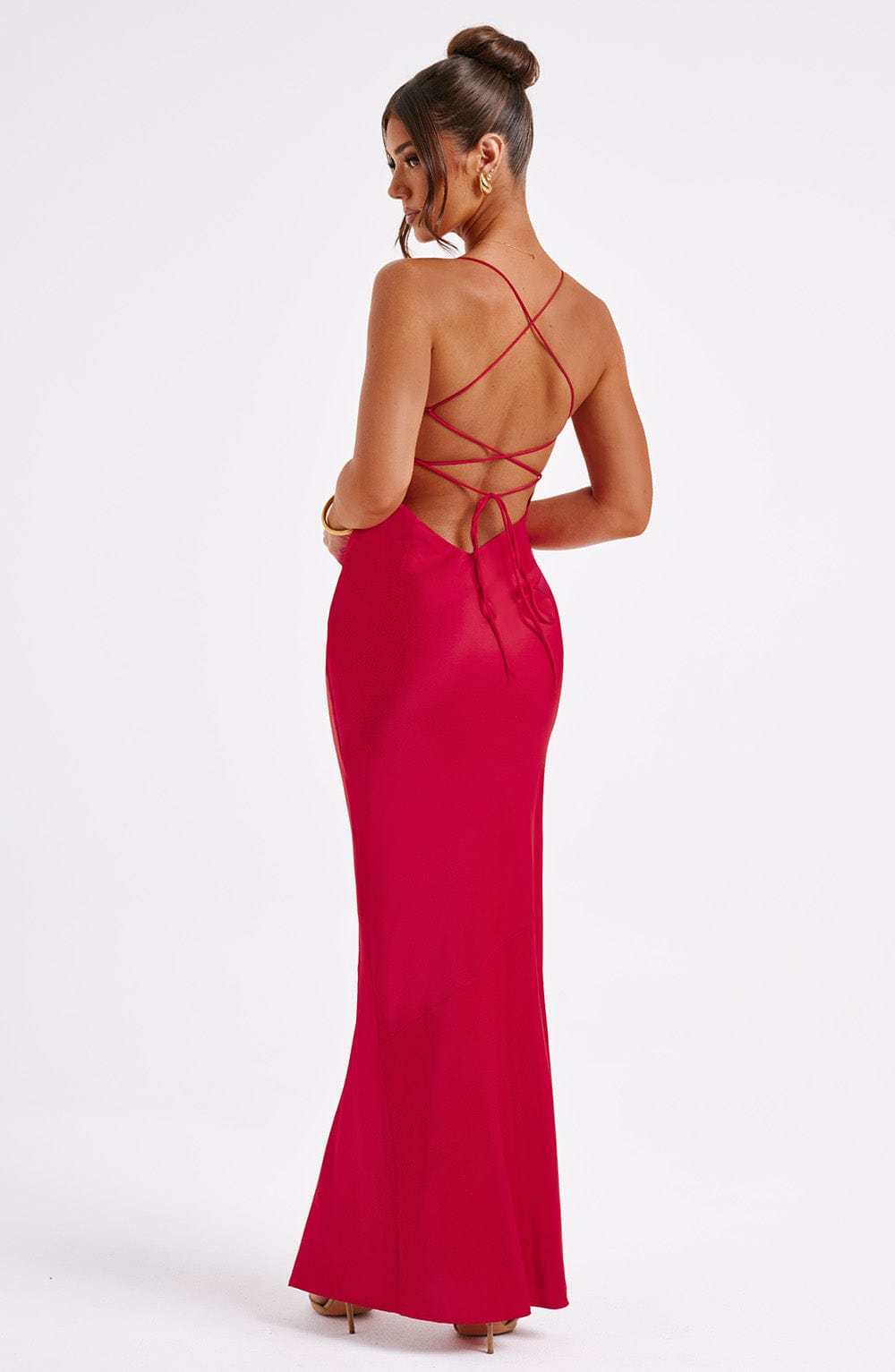 Abito Maxi Rosso Stile Luxe