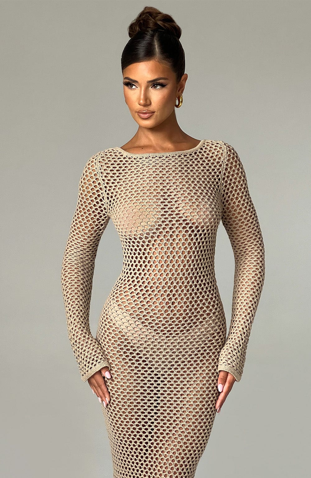 Abito Maxi Beige da Donna