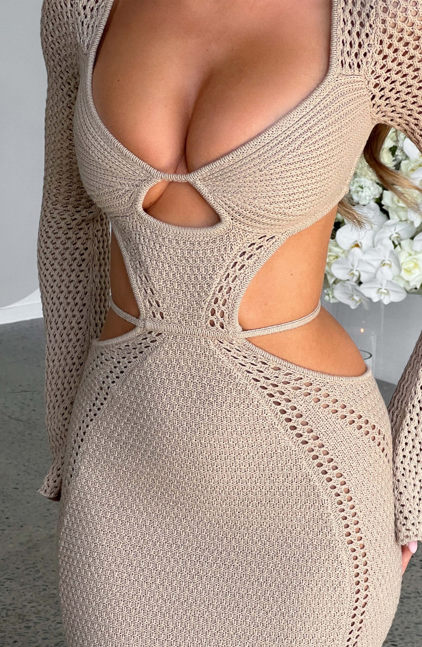 Abito Maxi Nadine Beige