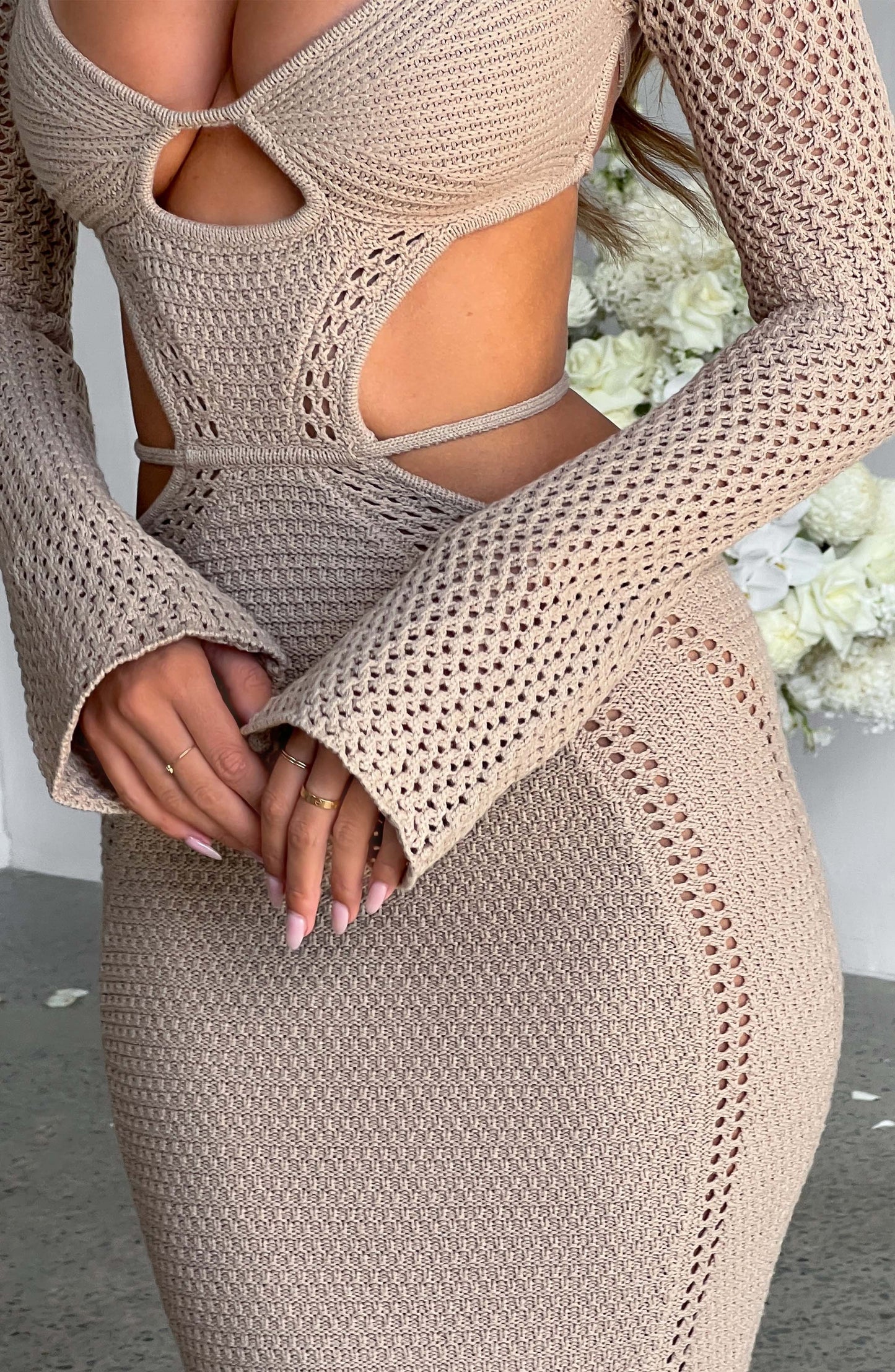 Abito Maxi Nadine Beige