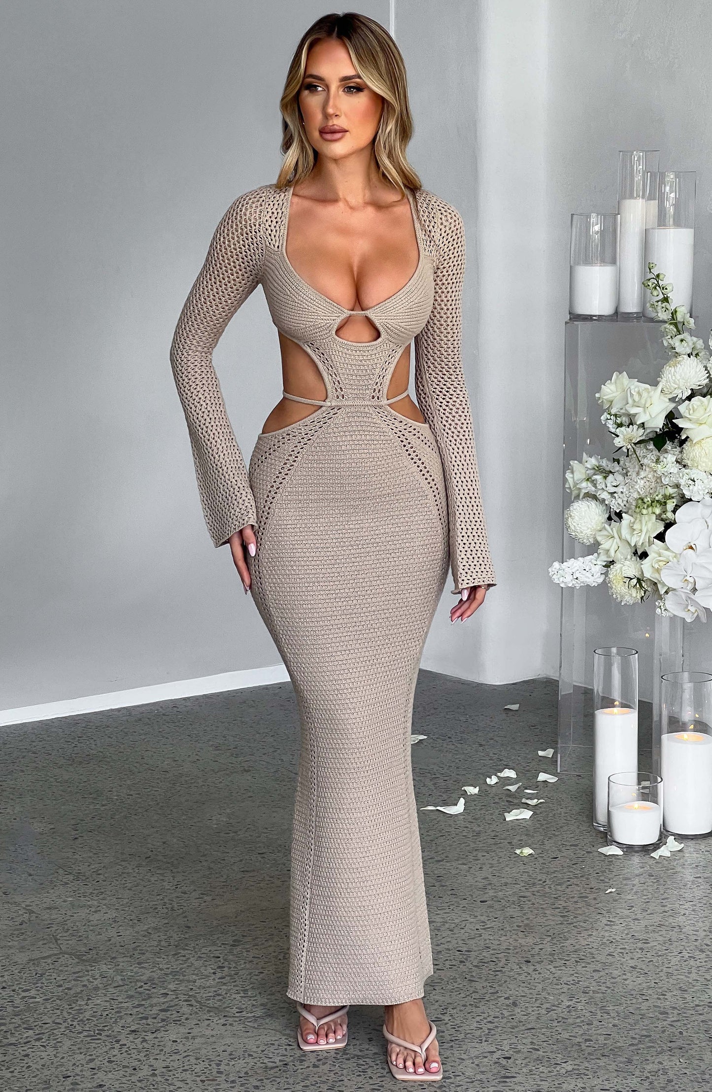 Abito Maxi Nadine Beige