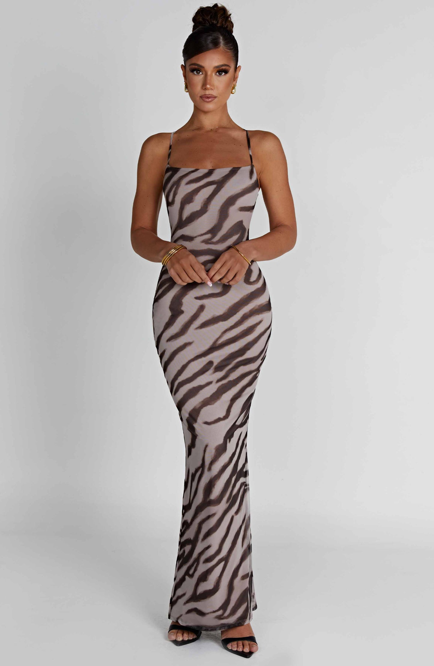 Abito da sera zebra stampato