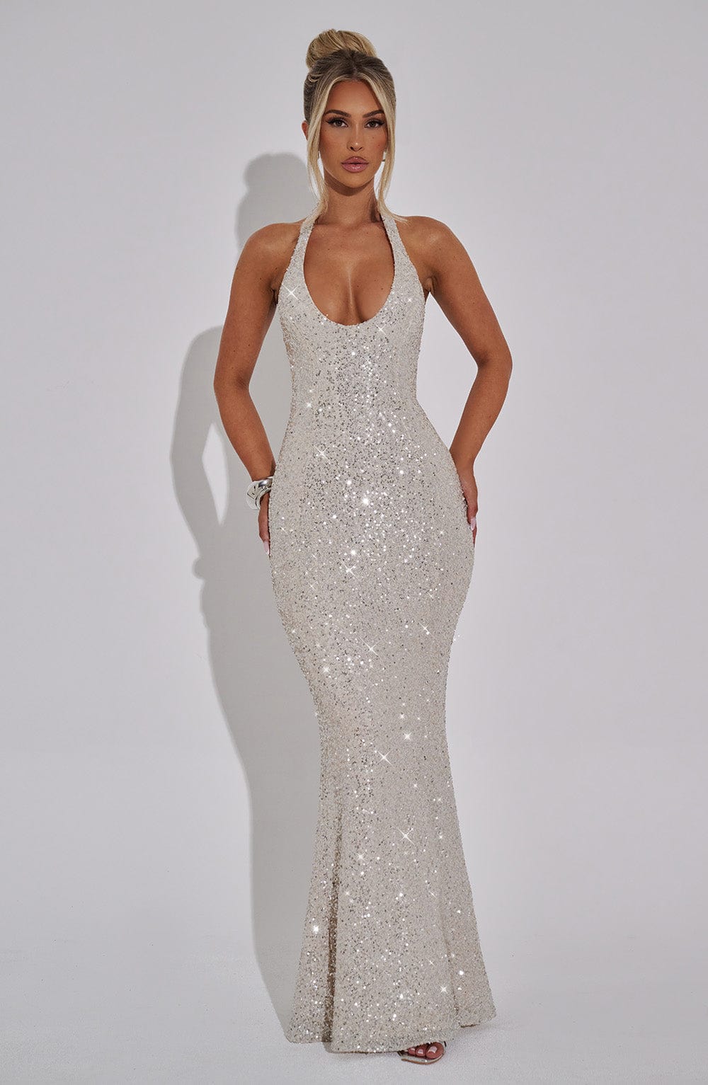 Abito Maxi Champagne