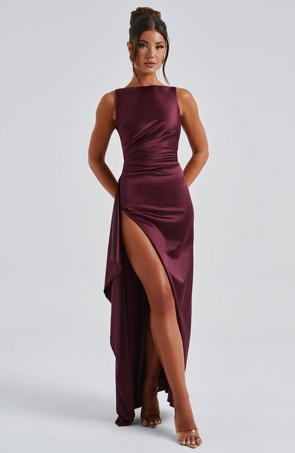Abito Maxi Peggy Cherry Lacquer