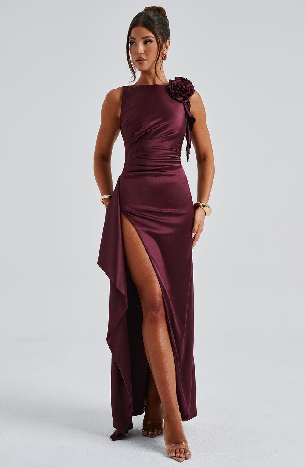 Abito Maxi Peggy Cherry Lacquer