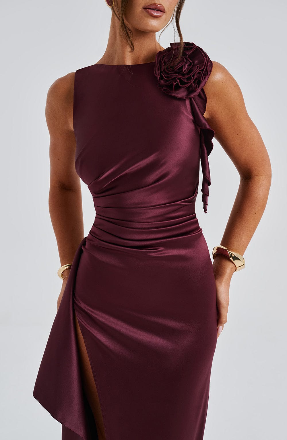 Abito Maxi Peggy Cherry Lacquer