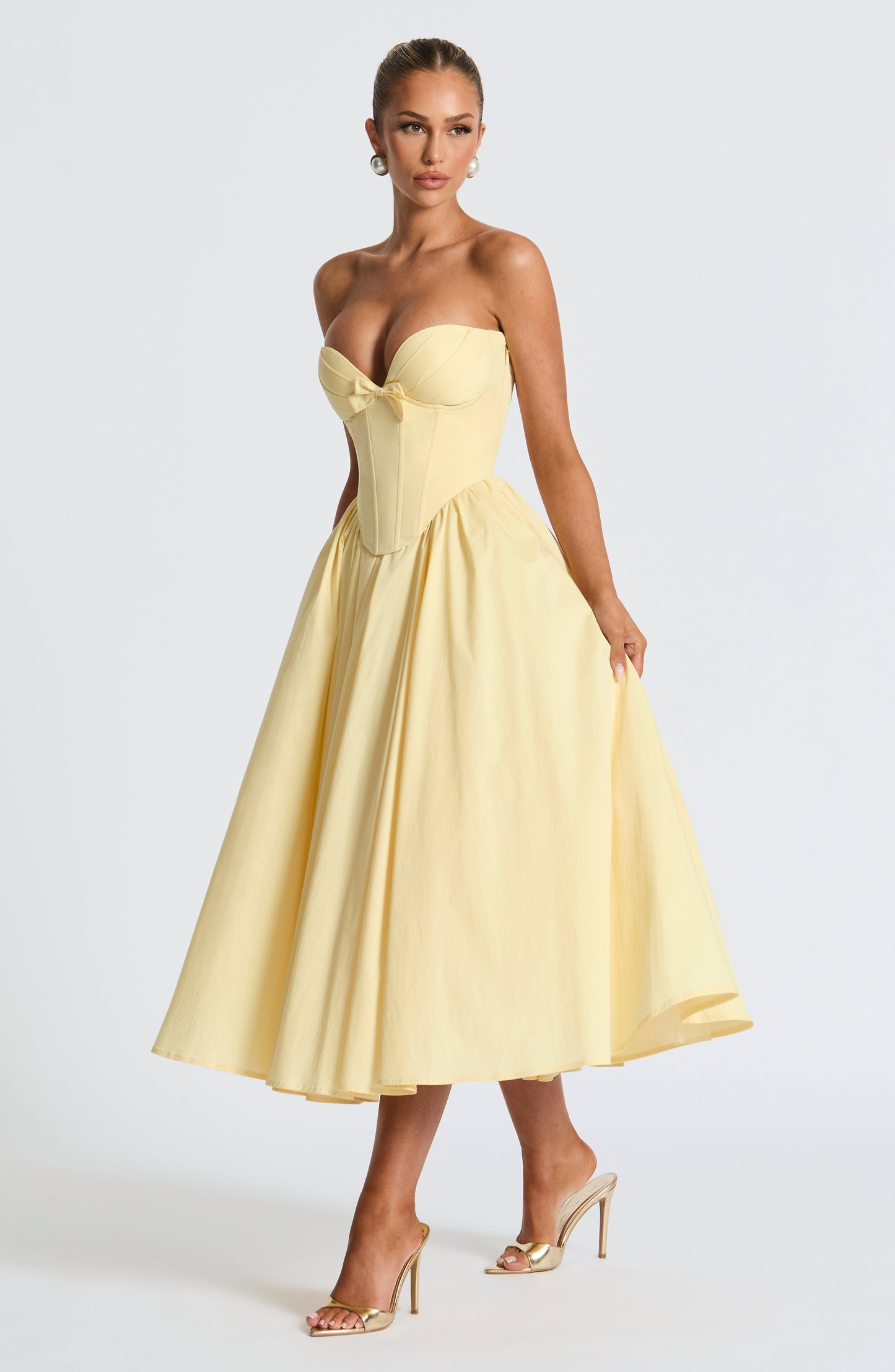 Abito Prim Midi Giallo