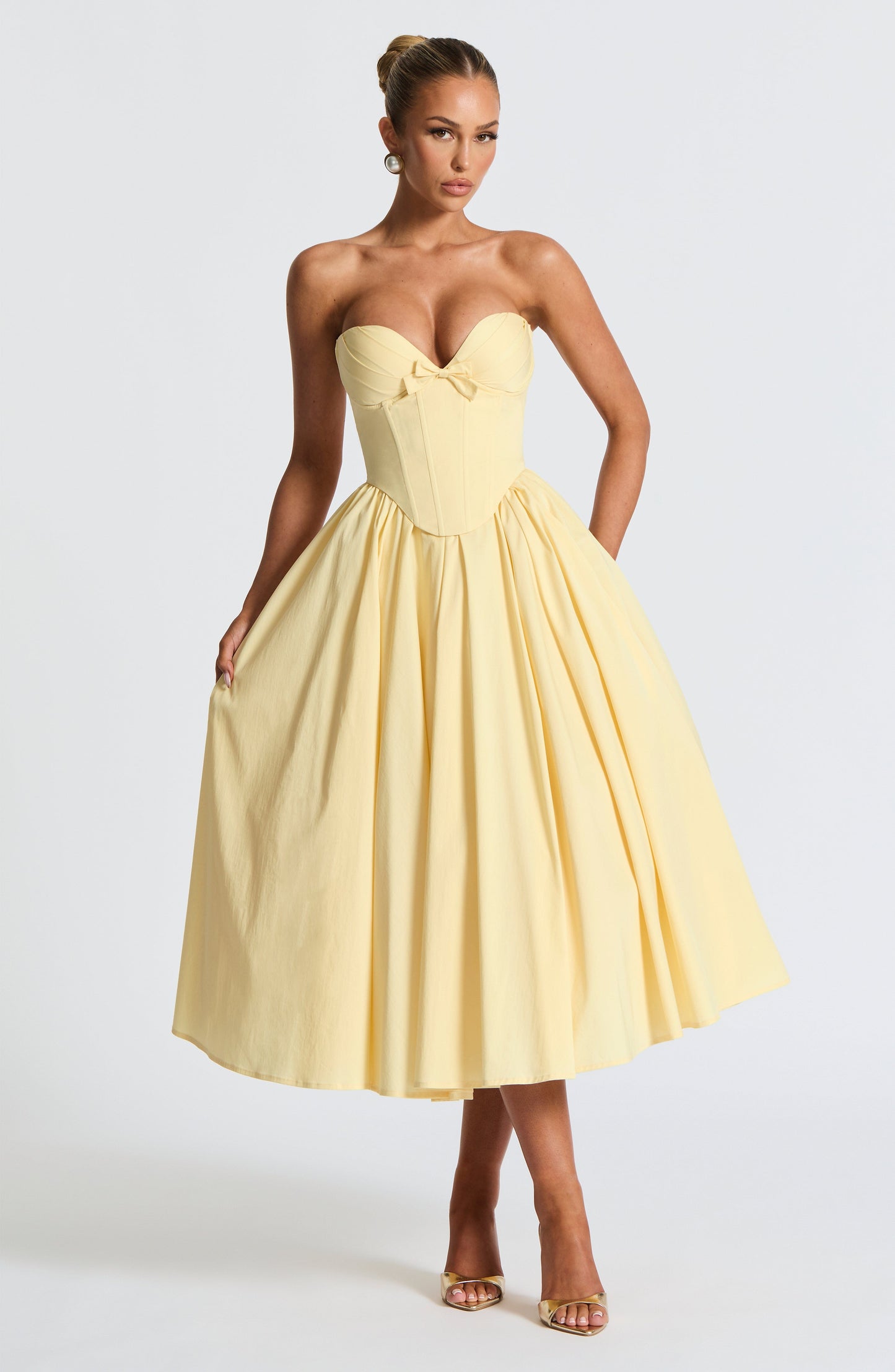 Abito Prim Midi Giallo