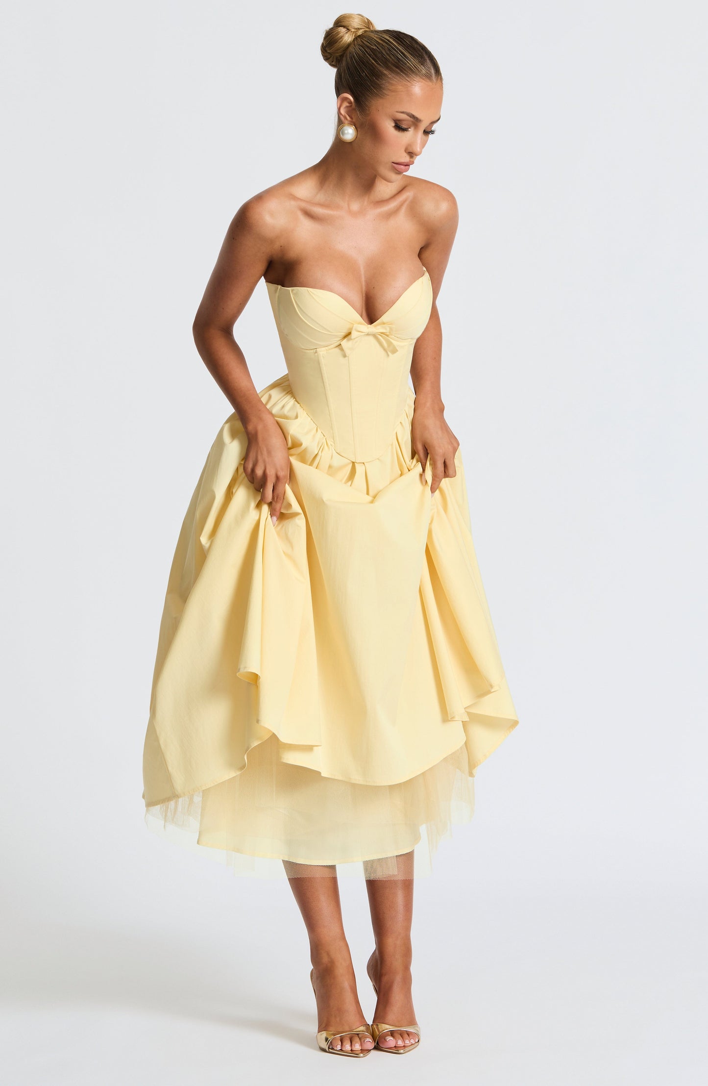 Abito Prim Midi Giallo