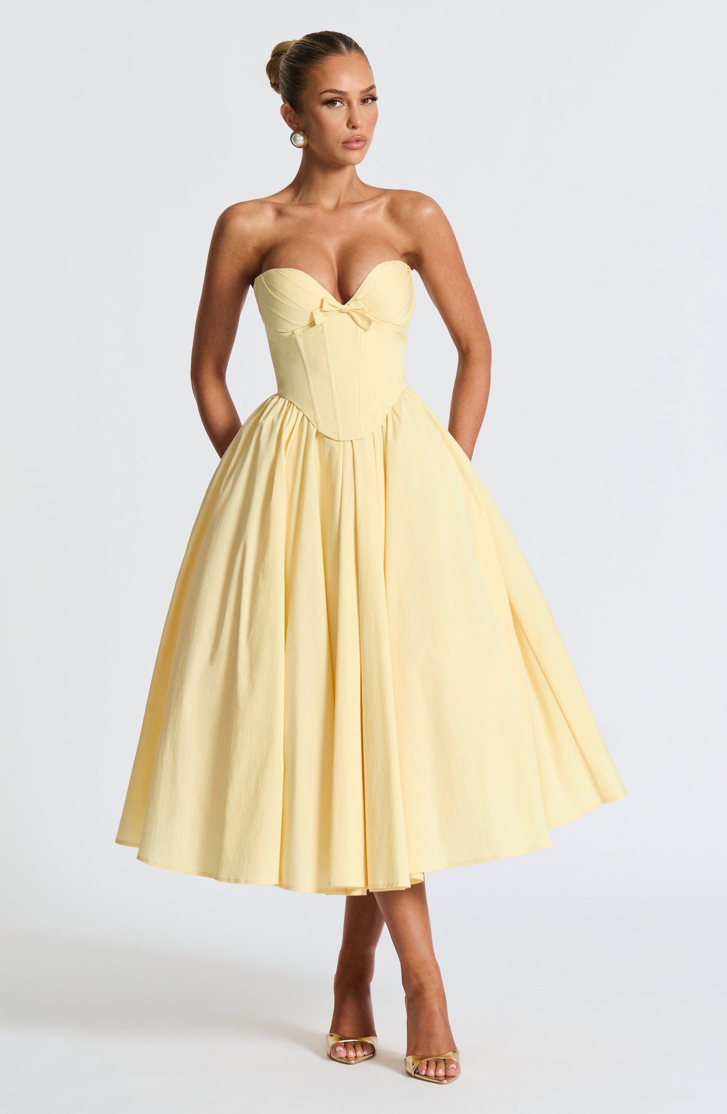 Abito Prim Midi Giallo