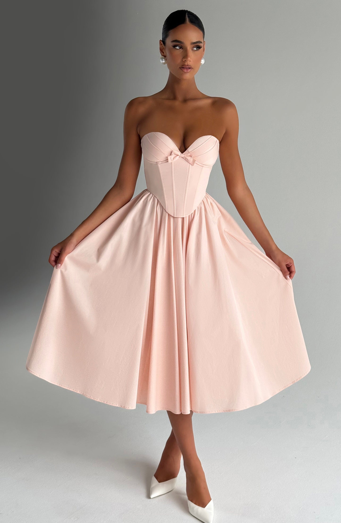 Abito Midi Rosa