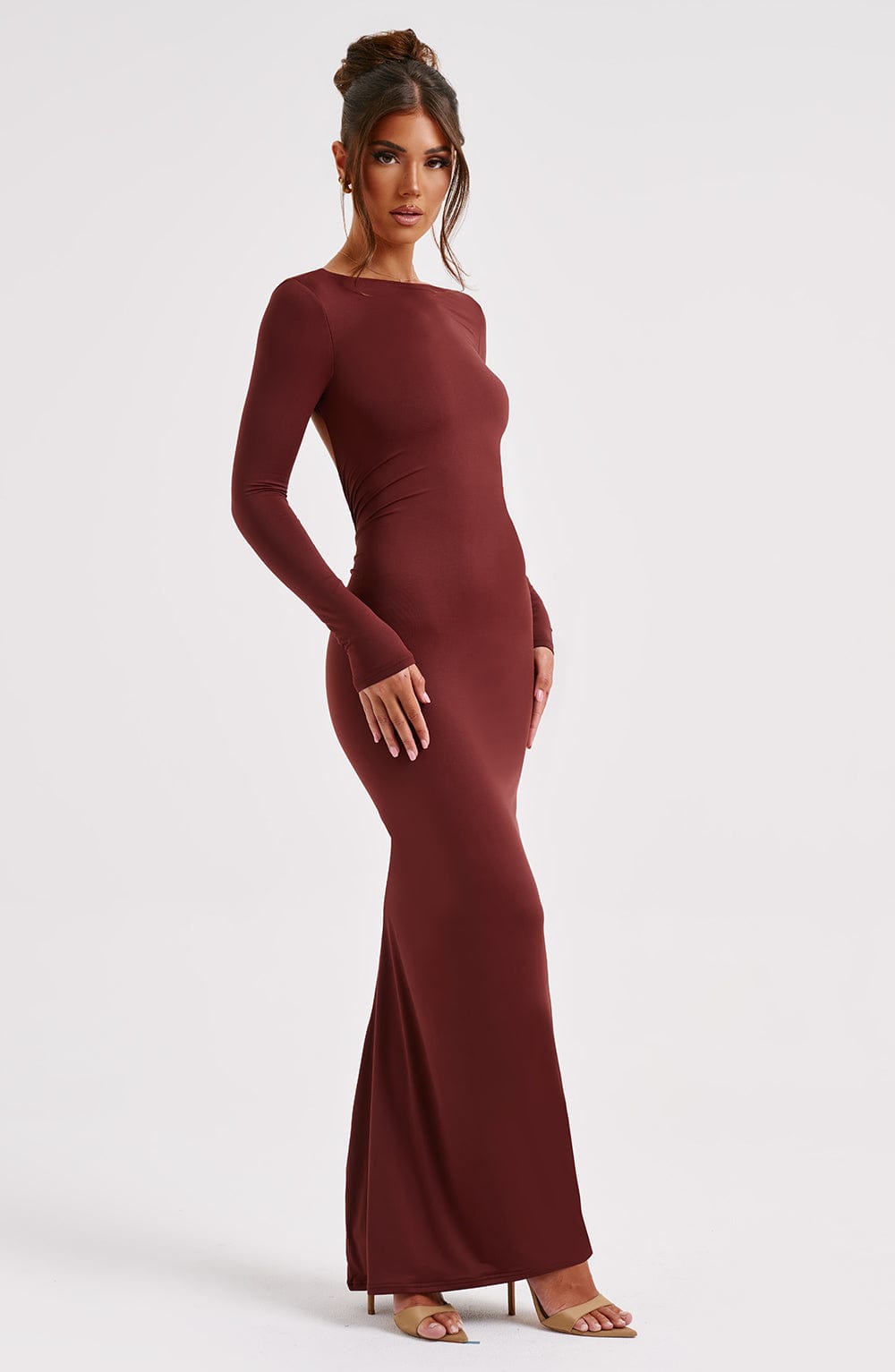 Abito Maxi da Donna Marrone