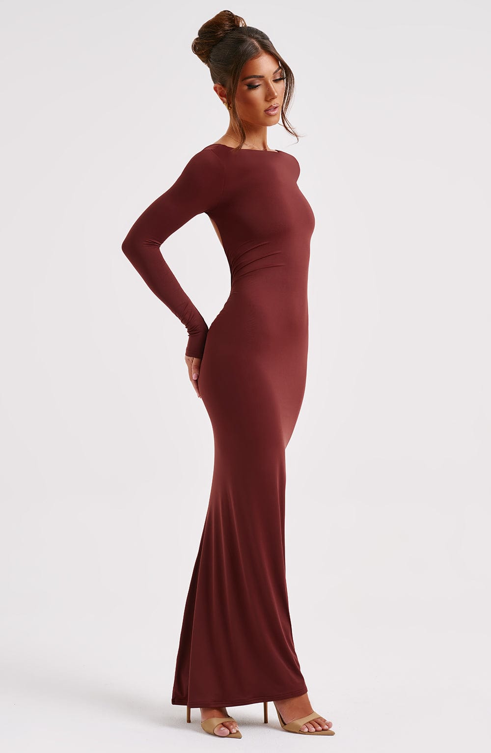 Abito Maxi da Donna Marrone