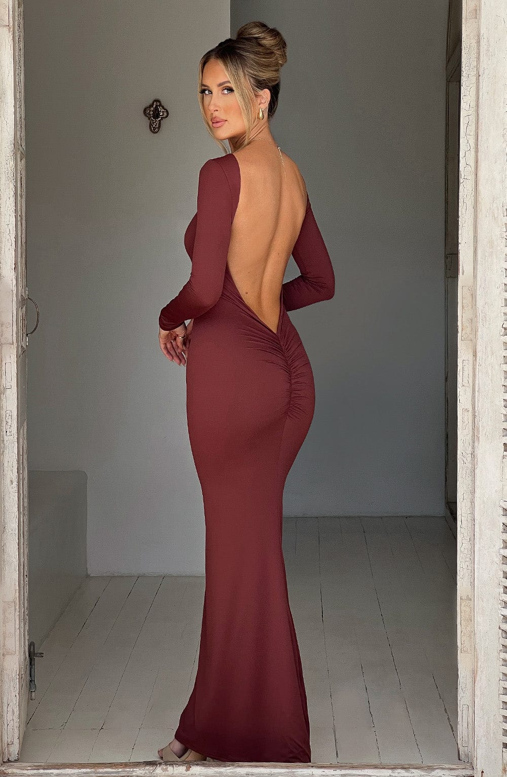 Abito Maxi da Donna Marrone