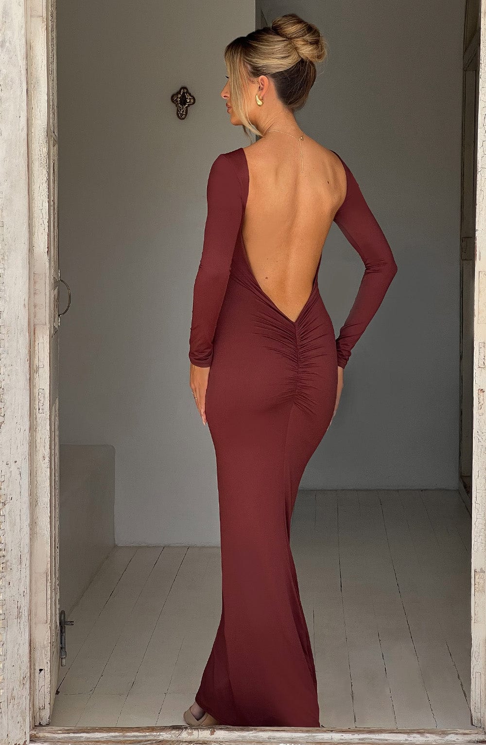 Abito Maxi da Donna Marrone