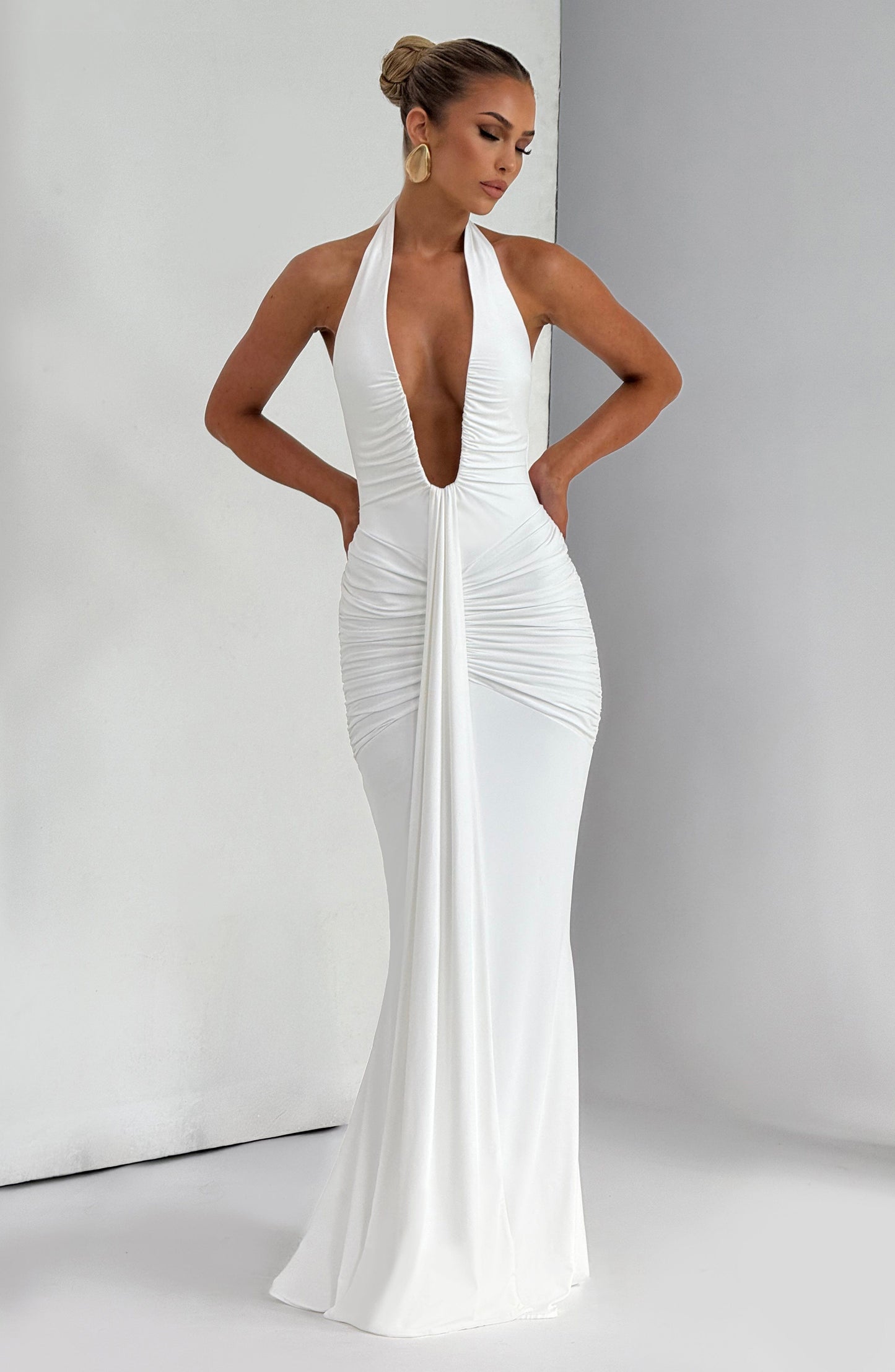 Abito Maxi Bianco Rosetta