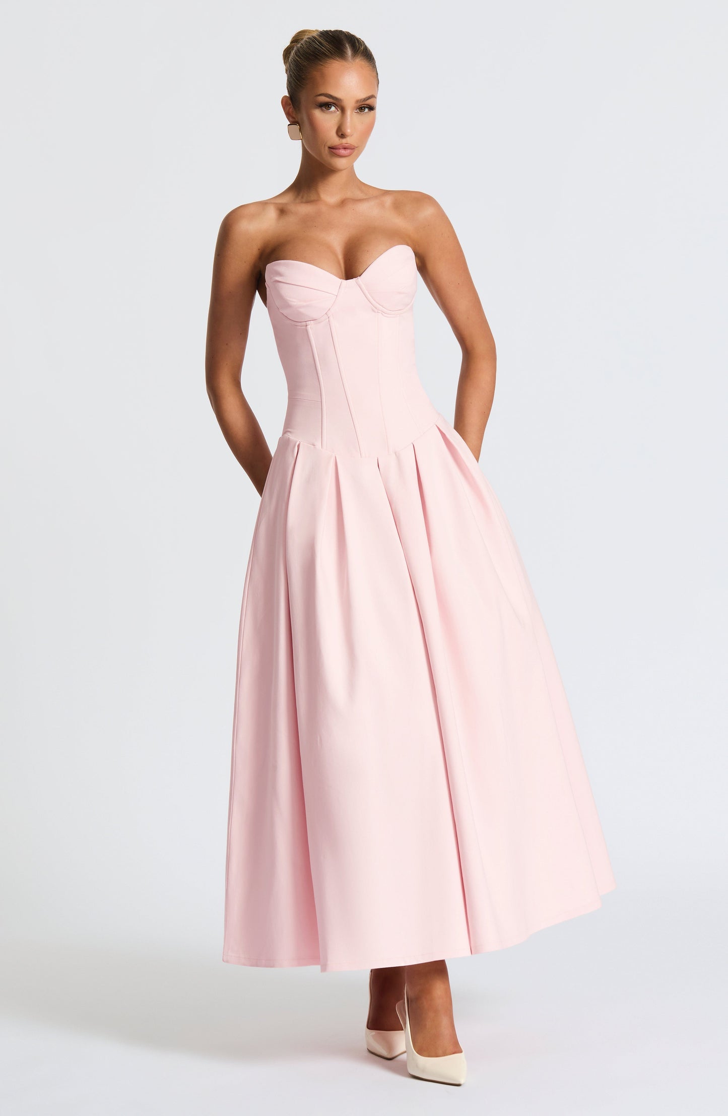 Abito Salma Midi Rosa
