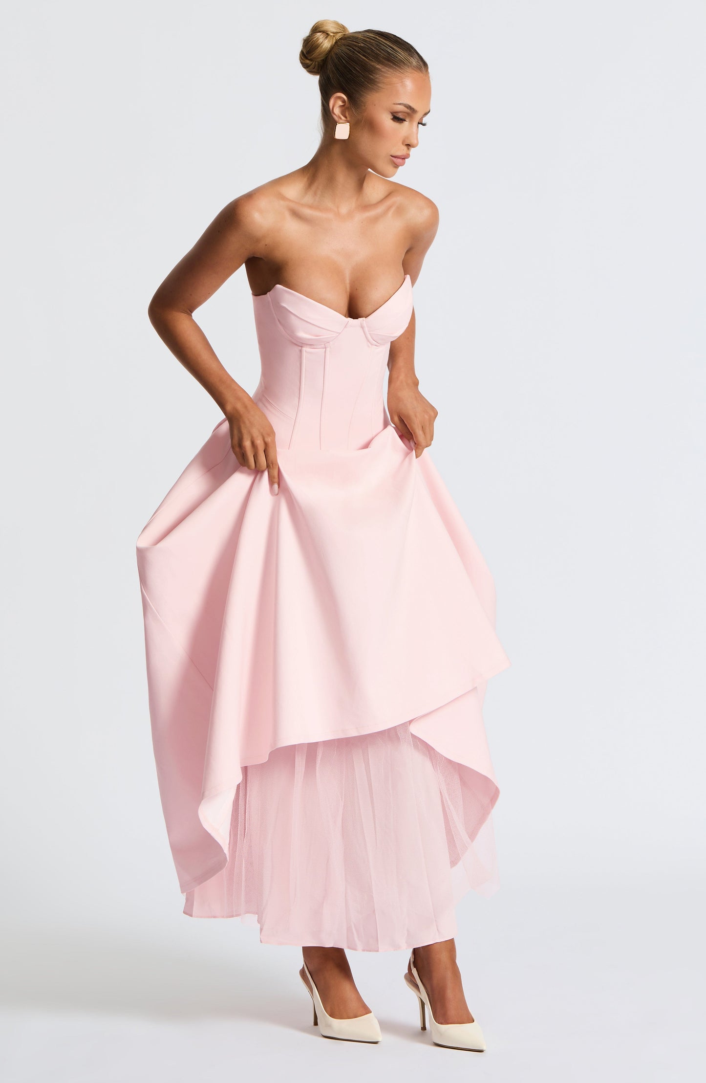 Abito Salma Midi Rosa
