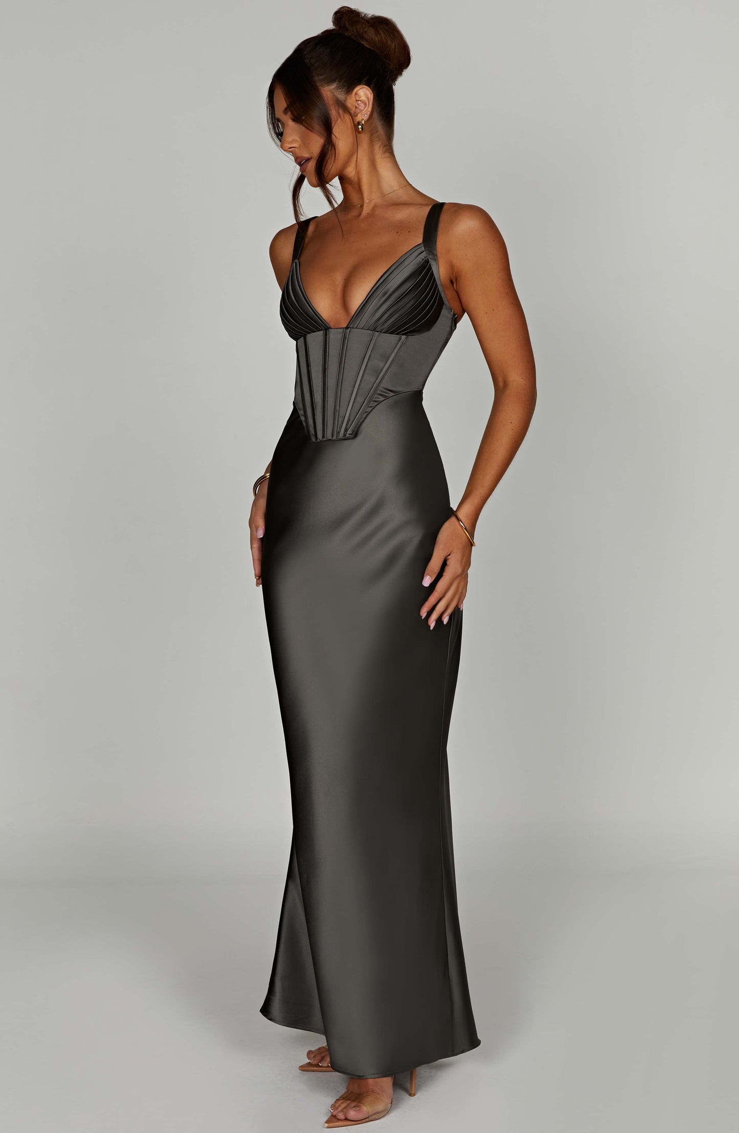 Abito Maxi Shae Charcoal