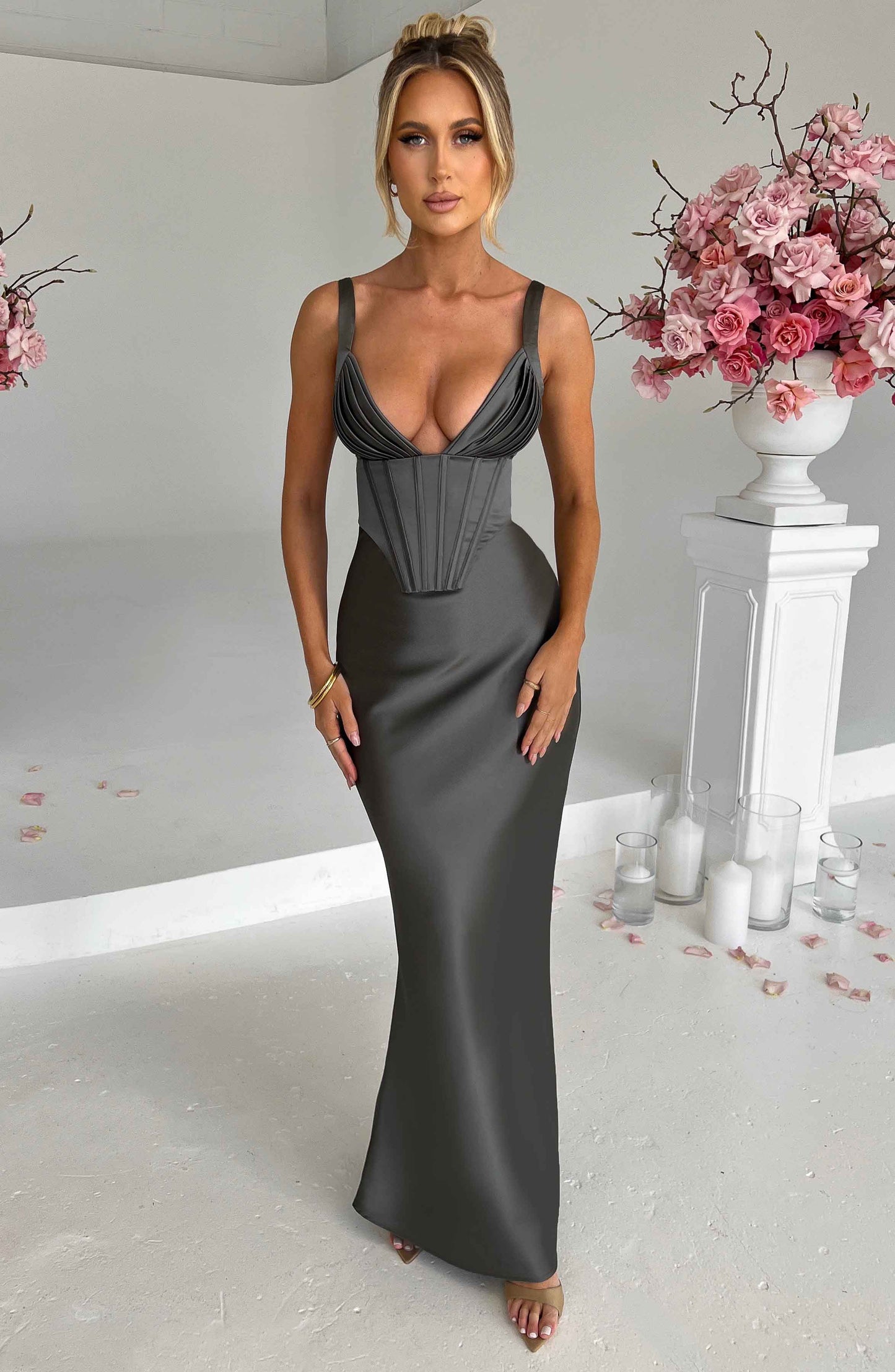Abito Maxi Shae Charcoal