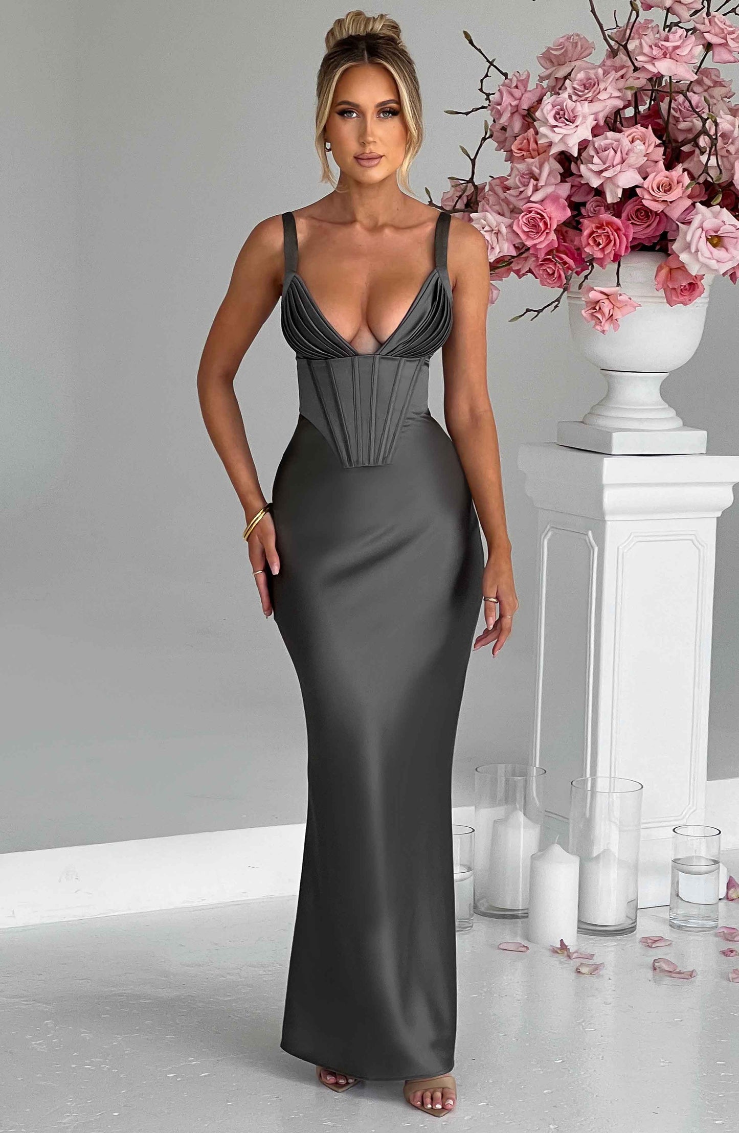 Abito Maxi Shae Charcoal