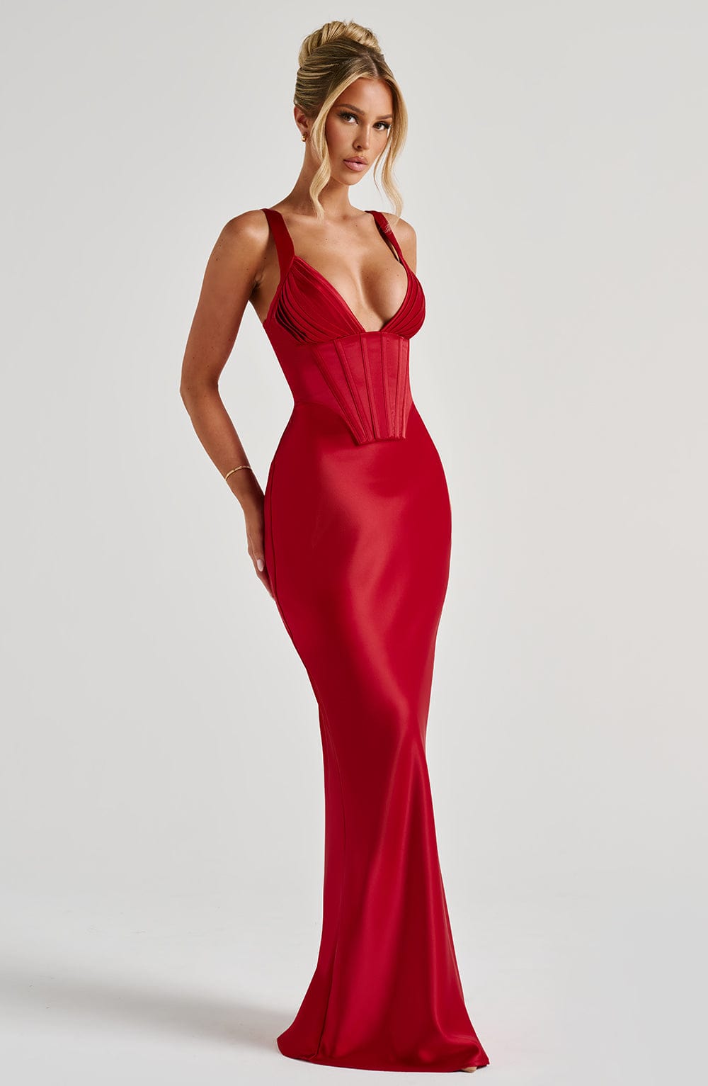 Abito Maxi Rosso da Sera Elegante