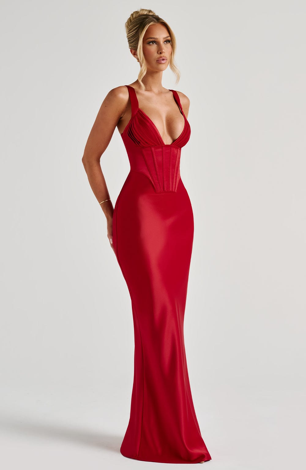 Abito Maxi Rosso da Sera Elegante