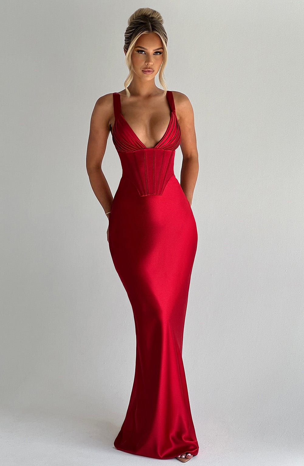 Abito Maxi Rosso da Sera Elegante