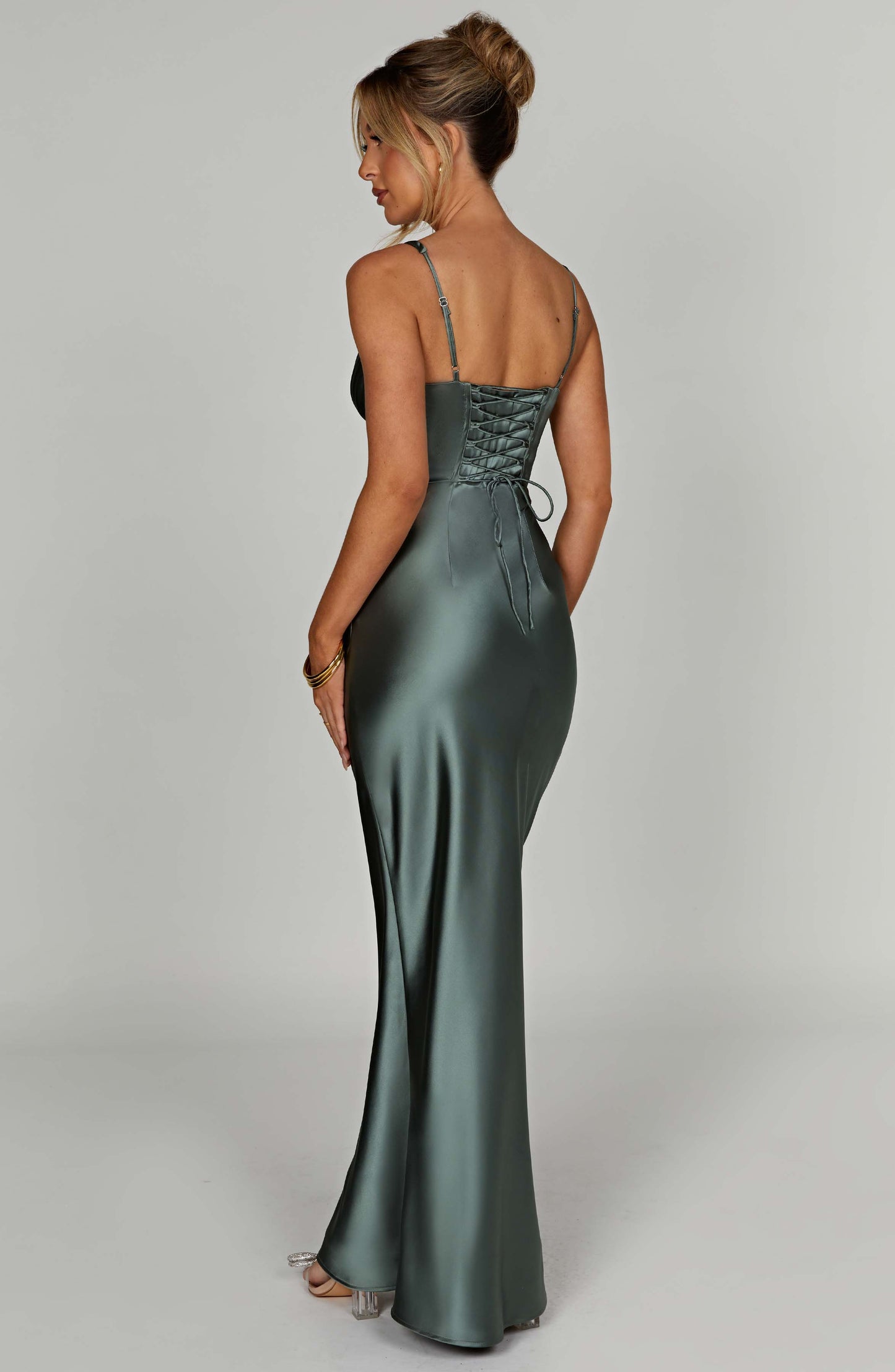 Abito Maxi Femminile Verde