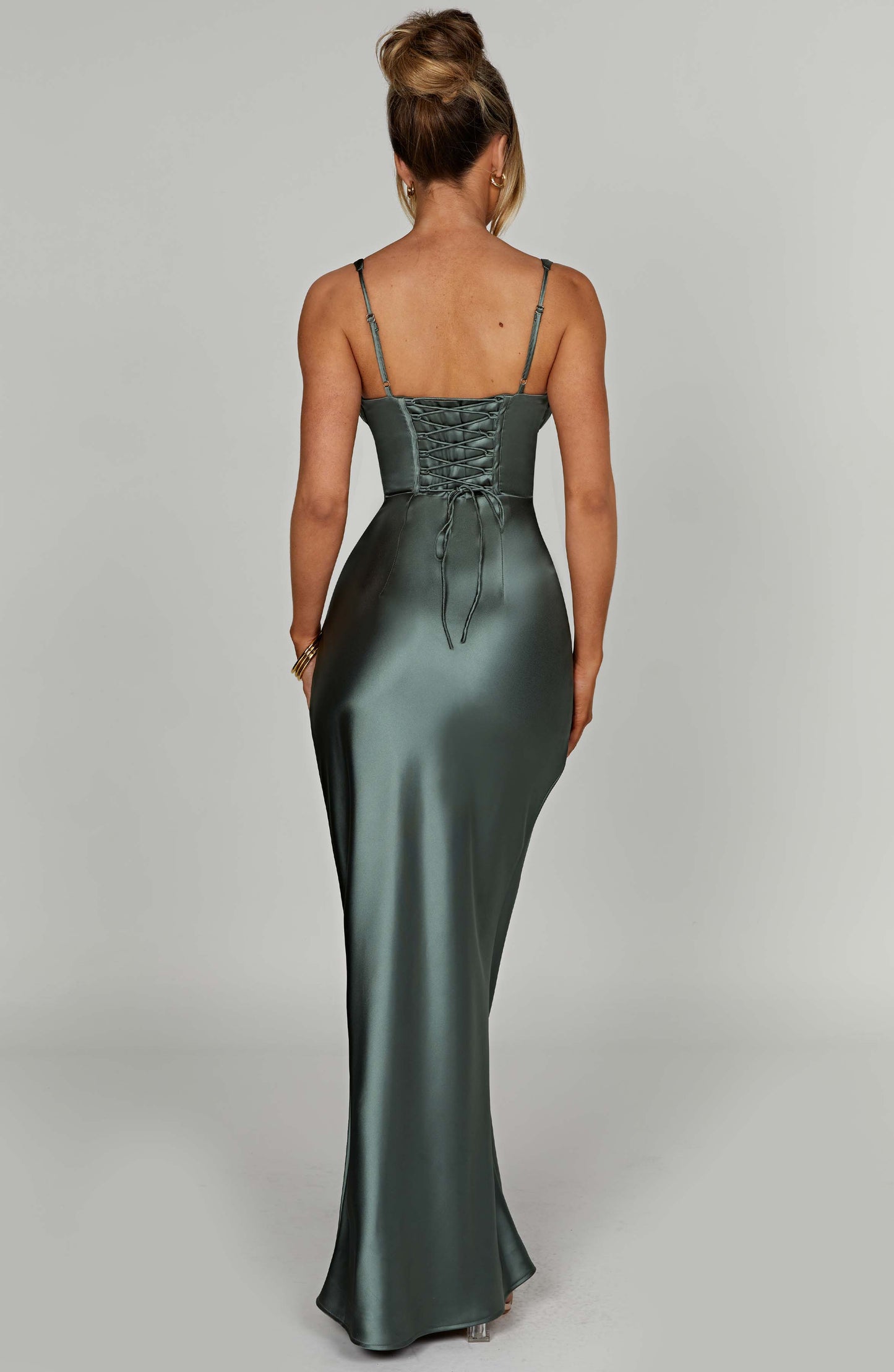 Abito Maxi Femminile Verde