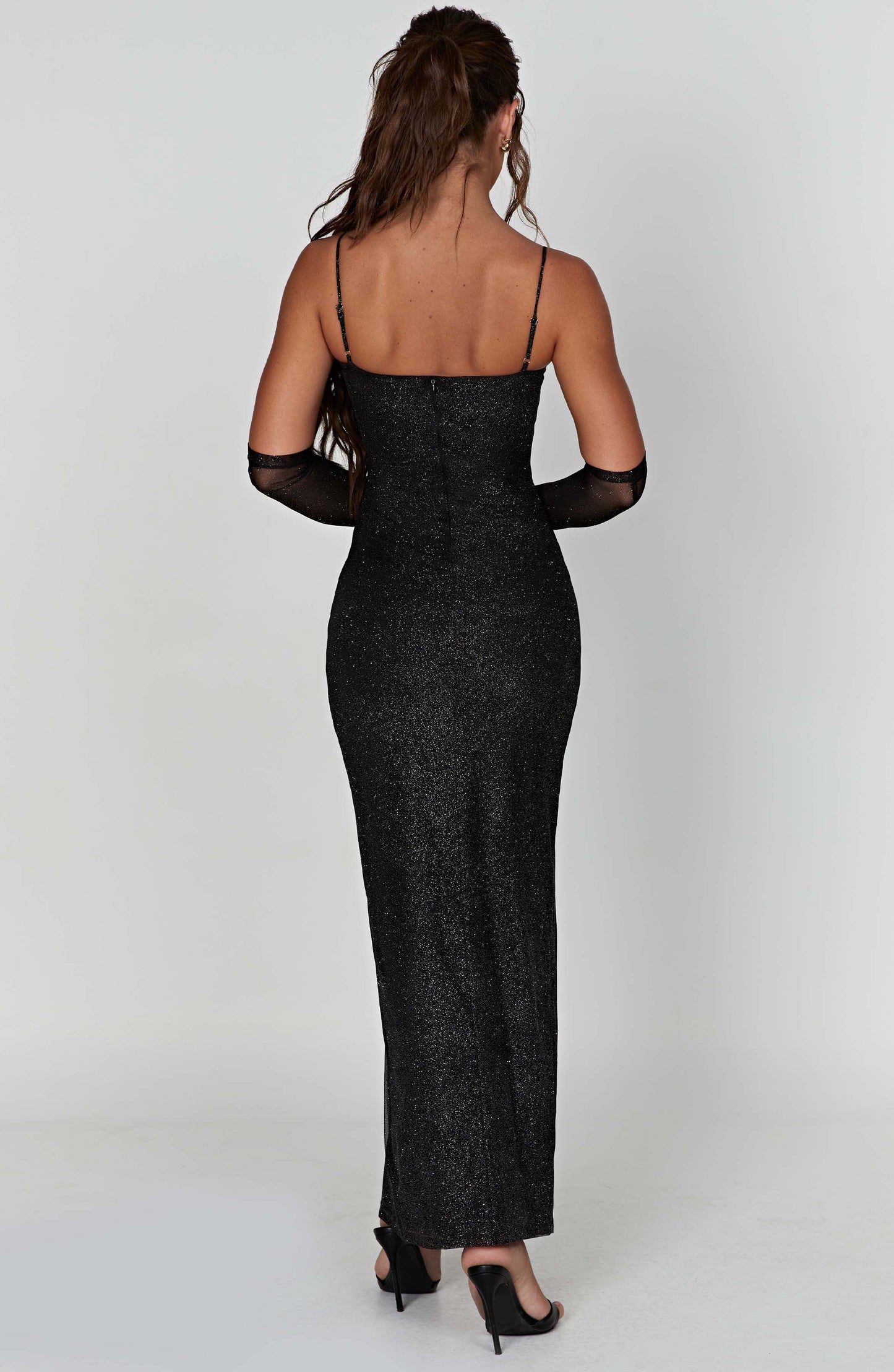 Abito Maxi Nero Scintillante